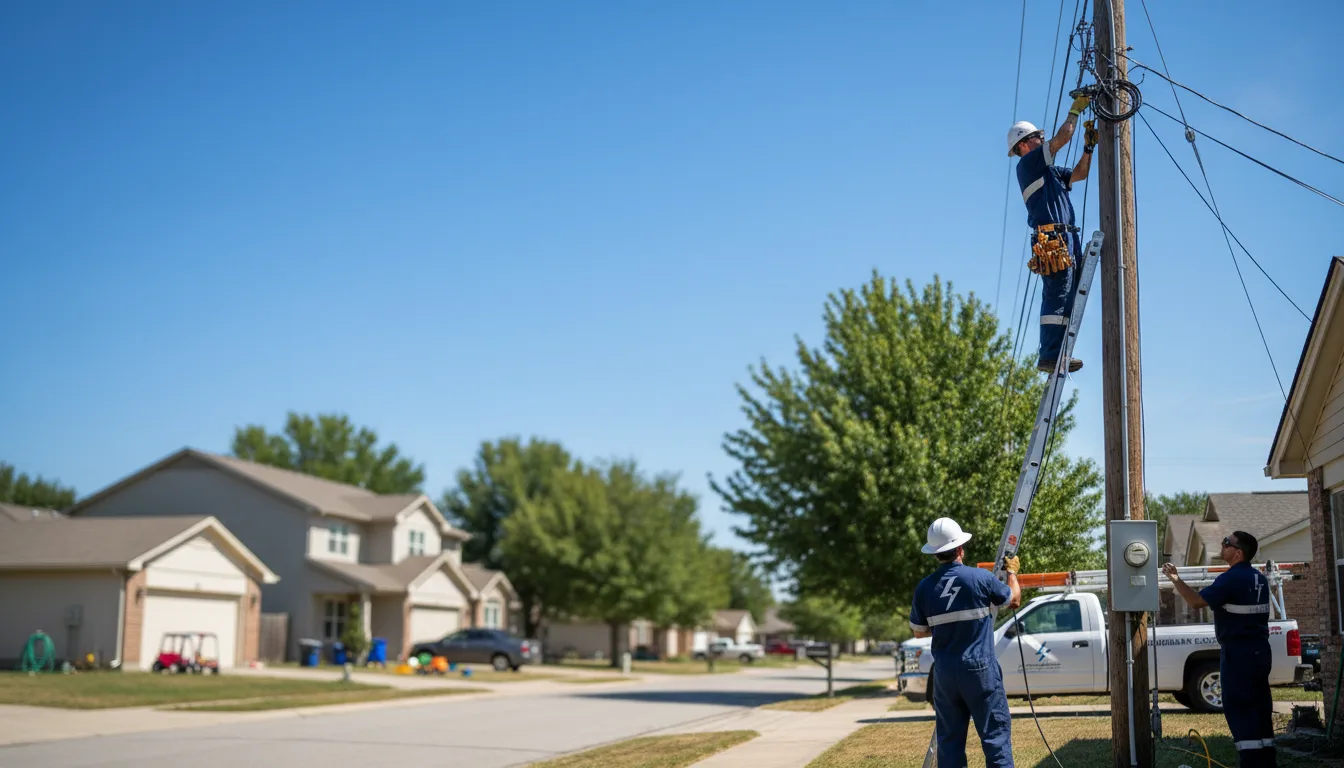Residential electrician providing installation services in Lexington, OK